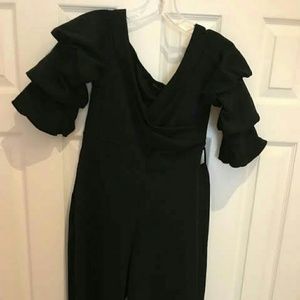 NWT Boohoo Off the shoulder black jumpsuit